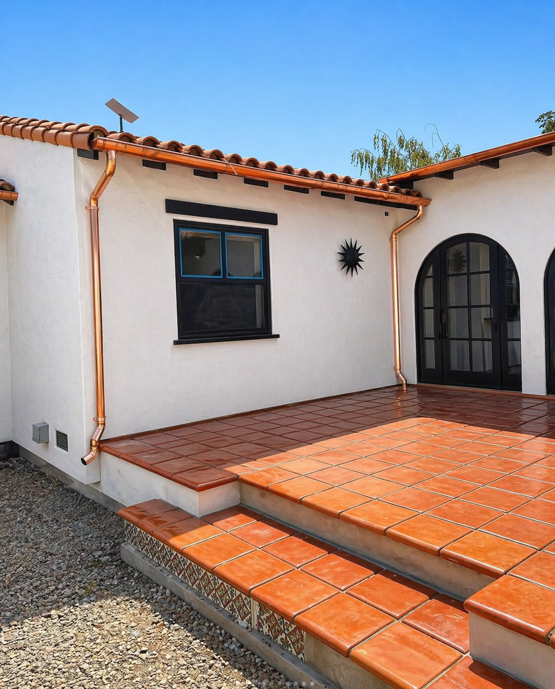 New aluminum gutters installed